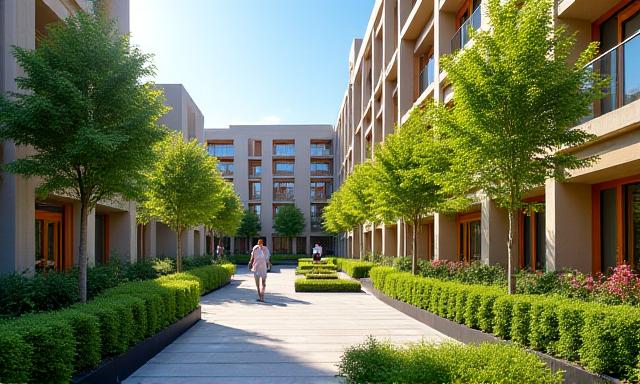 Modern community gathering area