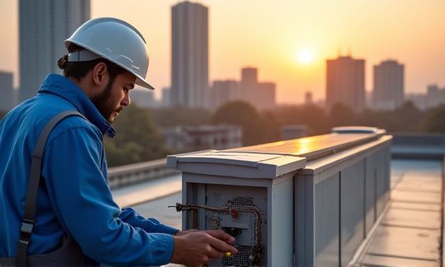 Maintenance professional working on a Delhi home