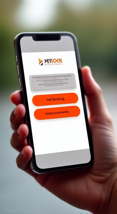 A modern smartphone showing the Devlok Dwellings mobile app interface